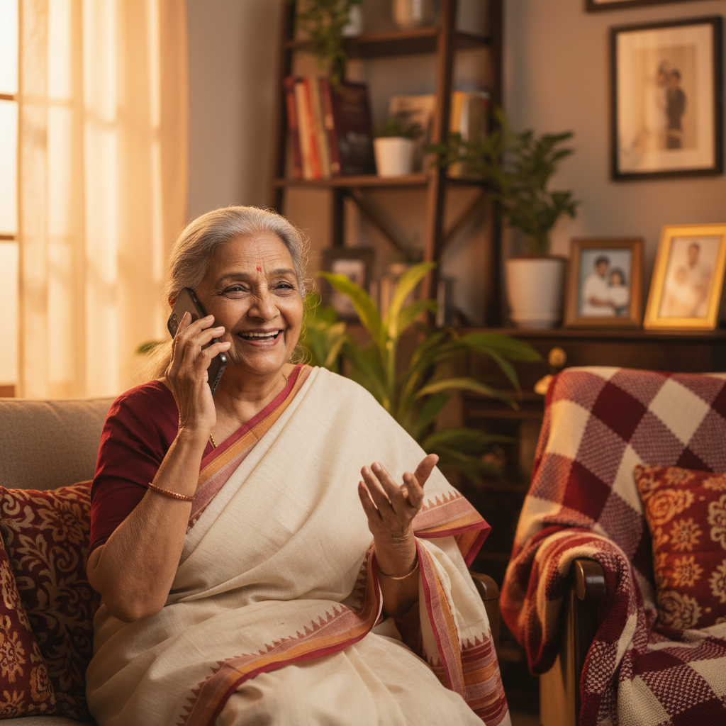 Senior enjoying a conversation